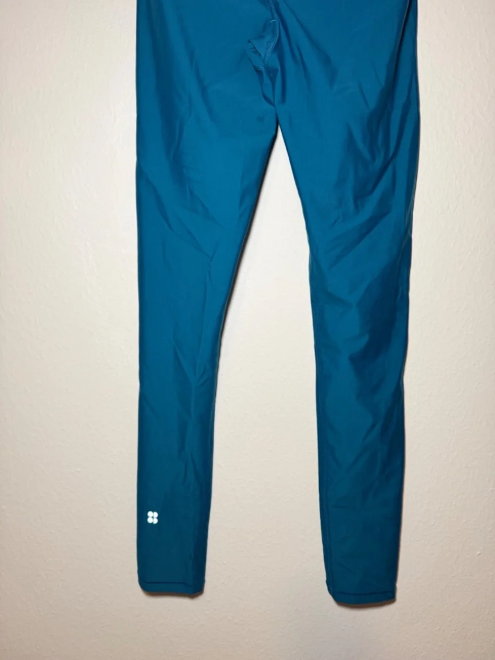Sweaty Betty High Shine 7/8 Leggings Medium Blue High Rise Workout Athletic
